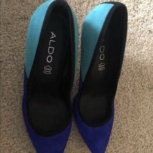 Aldo sky blue and navy blue color beautiful shoes